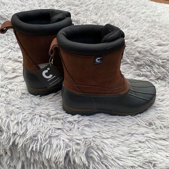 ComforTemp Womens Brown Suede Rubber Sole Winter Duck Boots Steel Shank Size 8 - Picture 6 of 16